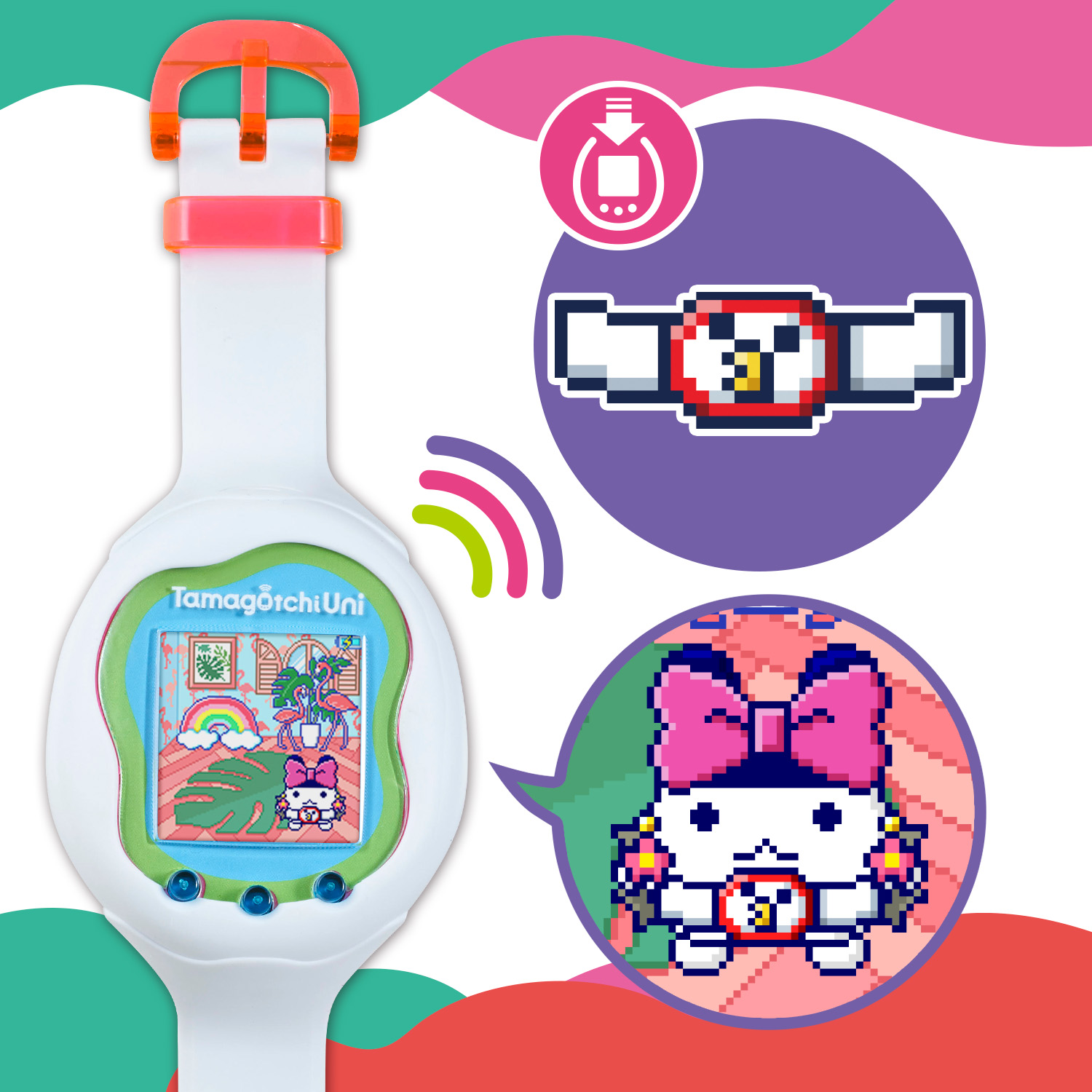 Tamagotchi Uni Band in Future White | Products | Official Tamagotchi Uni Band in Future White | Products | Official